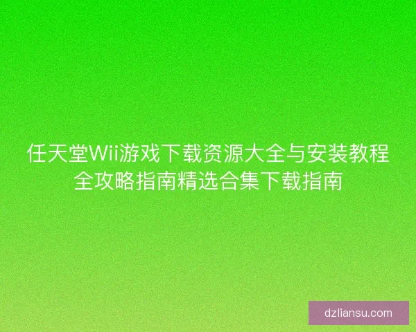 任天堂Wii游戏下载资源大全与安装教程全攻略指南精选合集下载指南